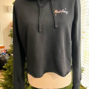 Hurley Women's Black Cowl Neck Sweater